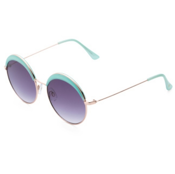 2/$28 Lucky Brand Gold Teal Designer Sunglasses - Picture 2 of 8
